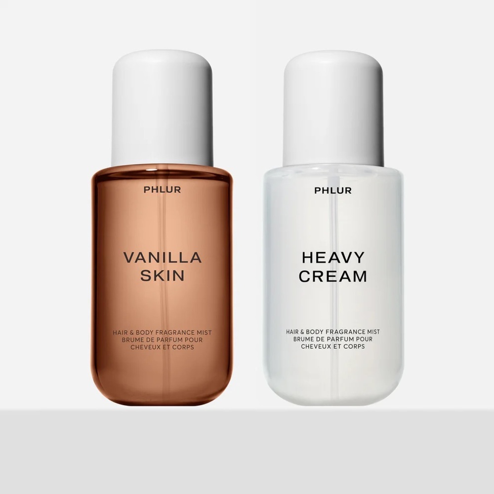 PHLUR Vanilla Skin and Heavy Cream Full Size (8.1oz) Body Mist Duo, Brand New - Picture 2 of 13